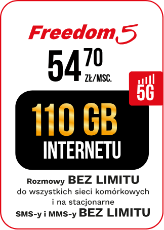freedom2 54,70zł, 110GB internetu